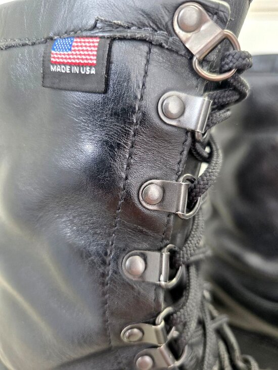 Danner Mens 13 D Black Leather Lace Up Boots Vibram Sole Recrafted Portland USA main image 7